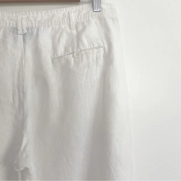 Witchery 100% pure linen white pants Size 12 - Picture 3 of 6